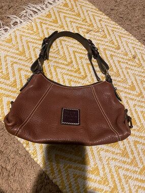 Dooney & Bourke Chestnut Brown Pebbled Leather Hobo Bag